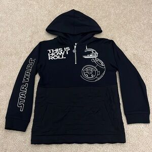 Disney Star Wars BB8 Unisex Kids Hooded Pullover Sweatshirt - size L